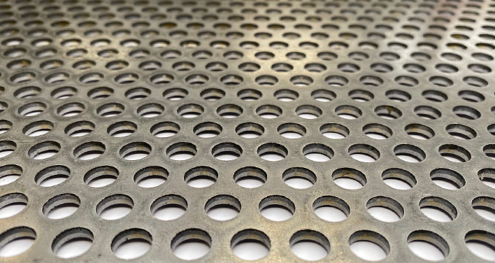 Messing plaat - Ronde perforatie